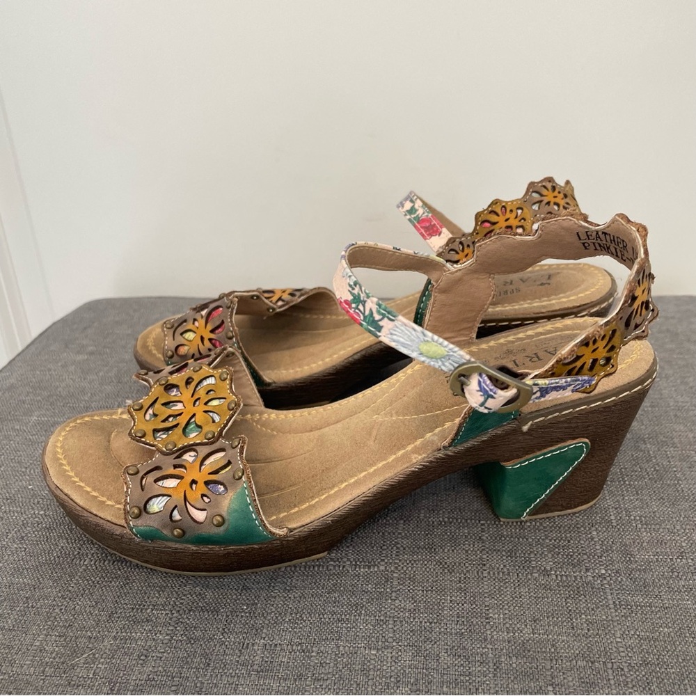 L’ARTISTE by Springstep Diecut Multicolor Heeled Sandles - Size 38